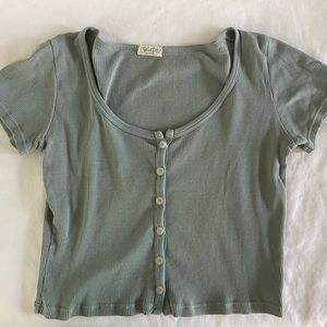 Brandy Melville Sage Green Zelly Top One Size (John Galt)